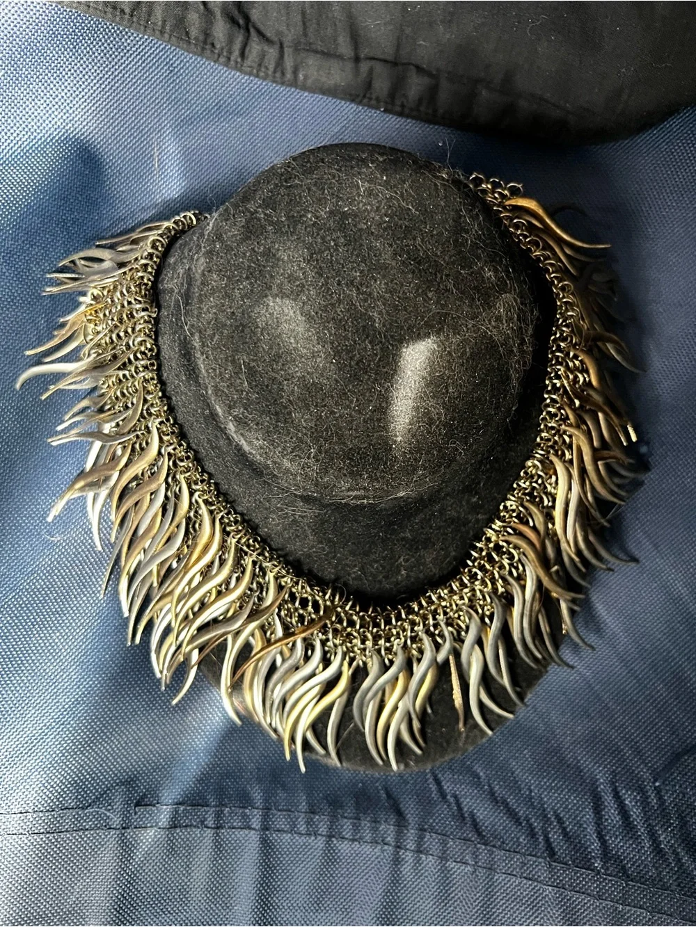 Gold-Tone Flame Fringe Statement Necklace - Women Accessories